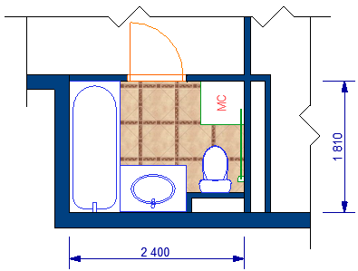 план ванной комнаты